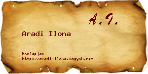 Aradi Ilona névjegykártya
