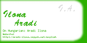ilona aradi business card